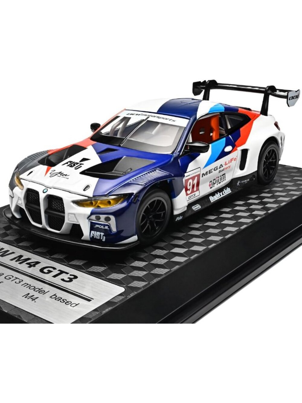 Collectible 1/24 Diecast Model Car - BMW M4 GT3 Compatible, Detailed Design